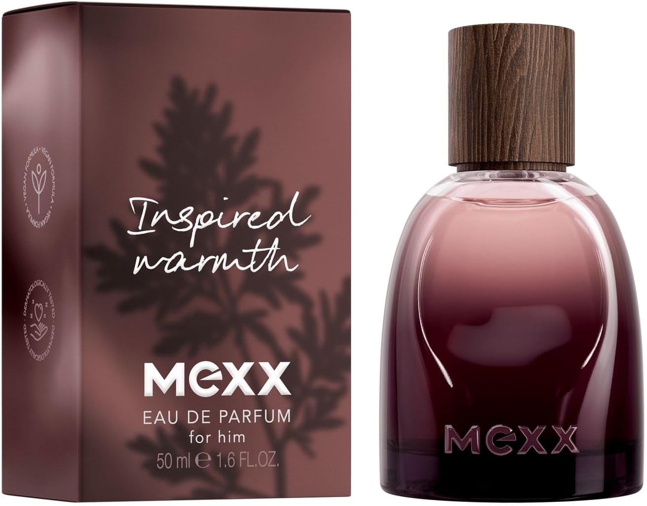Mexx Inspired Warmth — парфюмированная вода для мужчин с древесно-амбровым ароматом, 50 мл