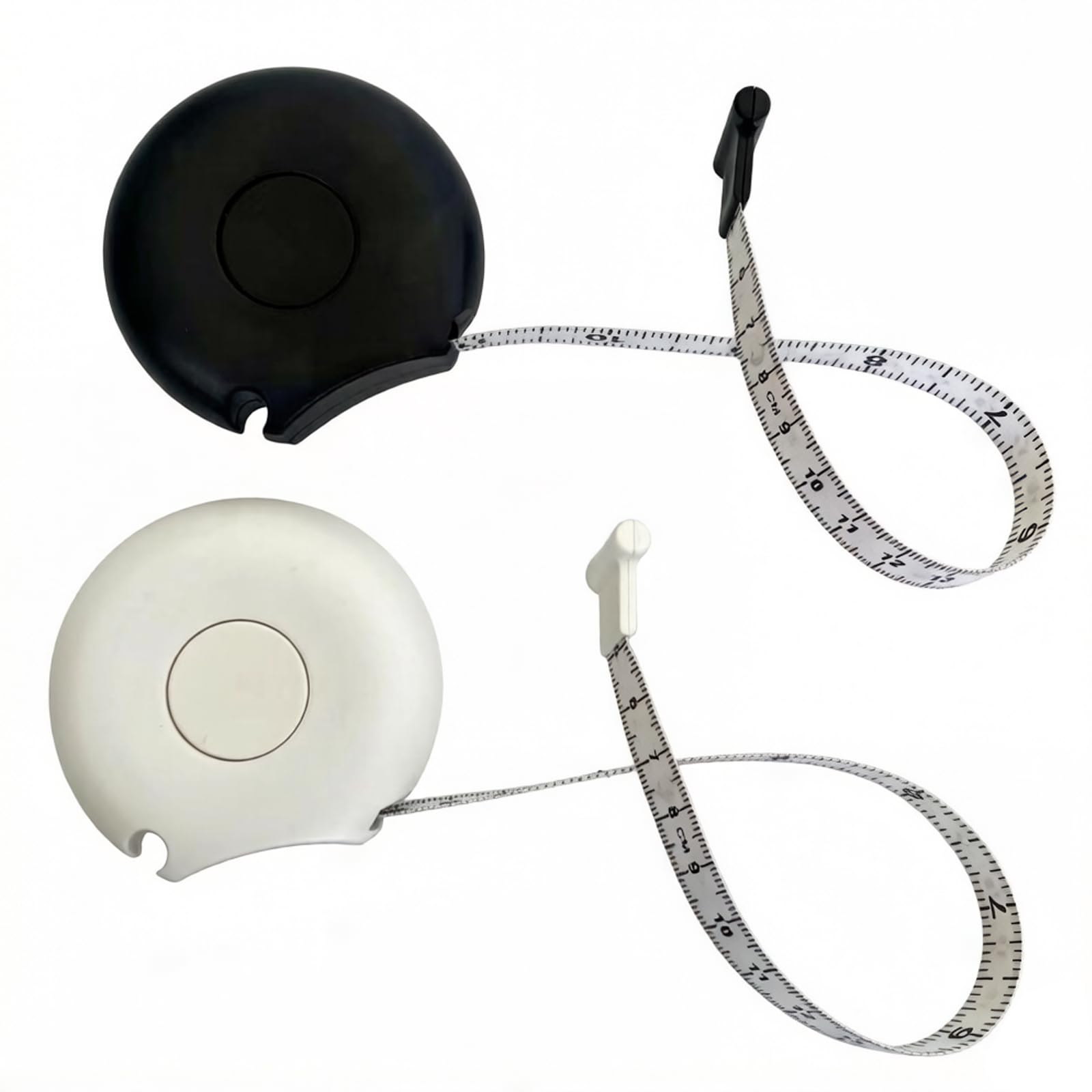 HARY 2PCS Cute Snail Retractable Measuring Tape, 7x6.5cm Mini Body Tape Measure Soft Ruler, Dual-Sided cm and inch for Waist Measuring Tape Cloth Sewing, Portable Small Tape Measure for Fitness Weight