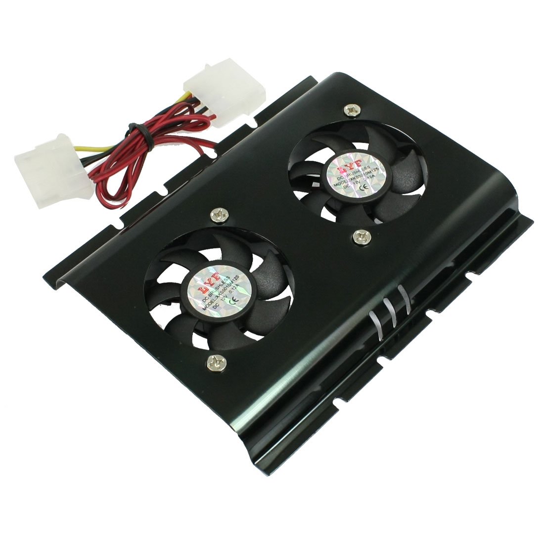 New Black 3 5 SATA IDE Hard Disk Drive HDD 2 Fan Cooler for PC