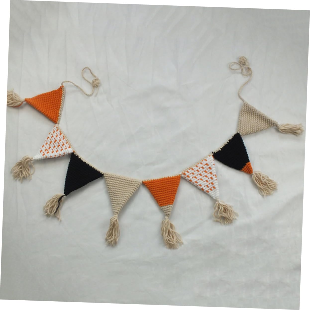 Vaguelly 2piezas Guirnalda De Banderines De Algodón Para Decoración De Cumpleaños y Habitaciones Infantiles Color Naranja Para Fiestas y Duchas De Niño Niña