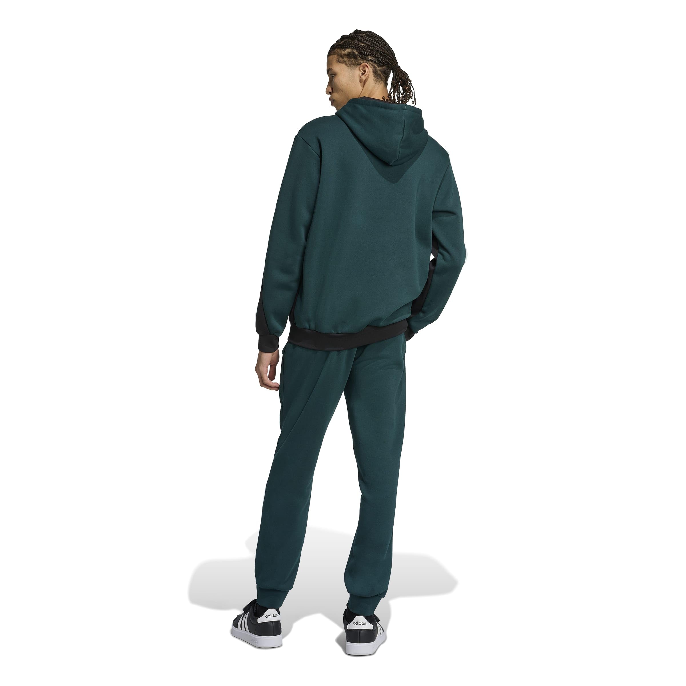 adidas Tuta da Uomo Fleece Colorblock Hooded Nera Codice KB5264