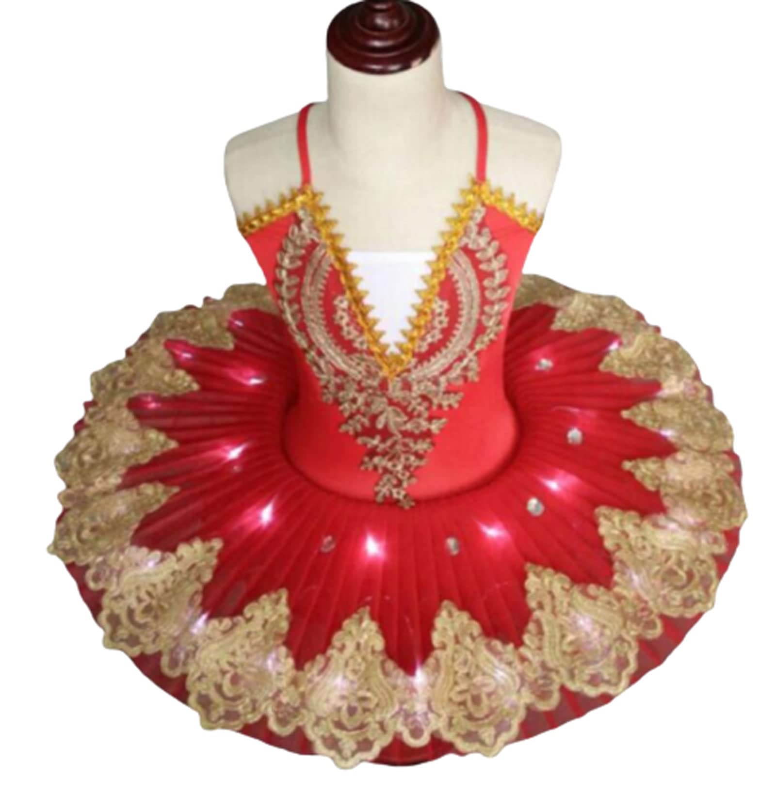 Tutu di balletto del lago dei cigni con luce a led Vestito da ballerina per ragazze Vestito da balletto per bambini Concorso Costumi per feste in scena