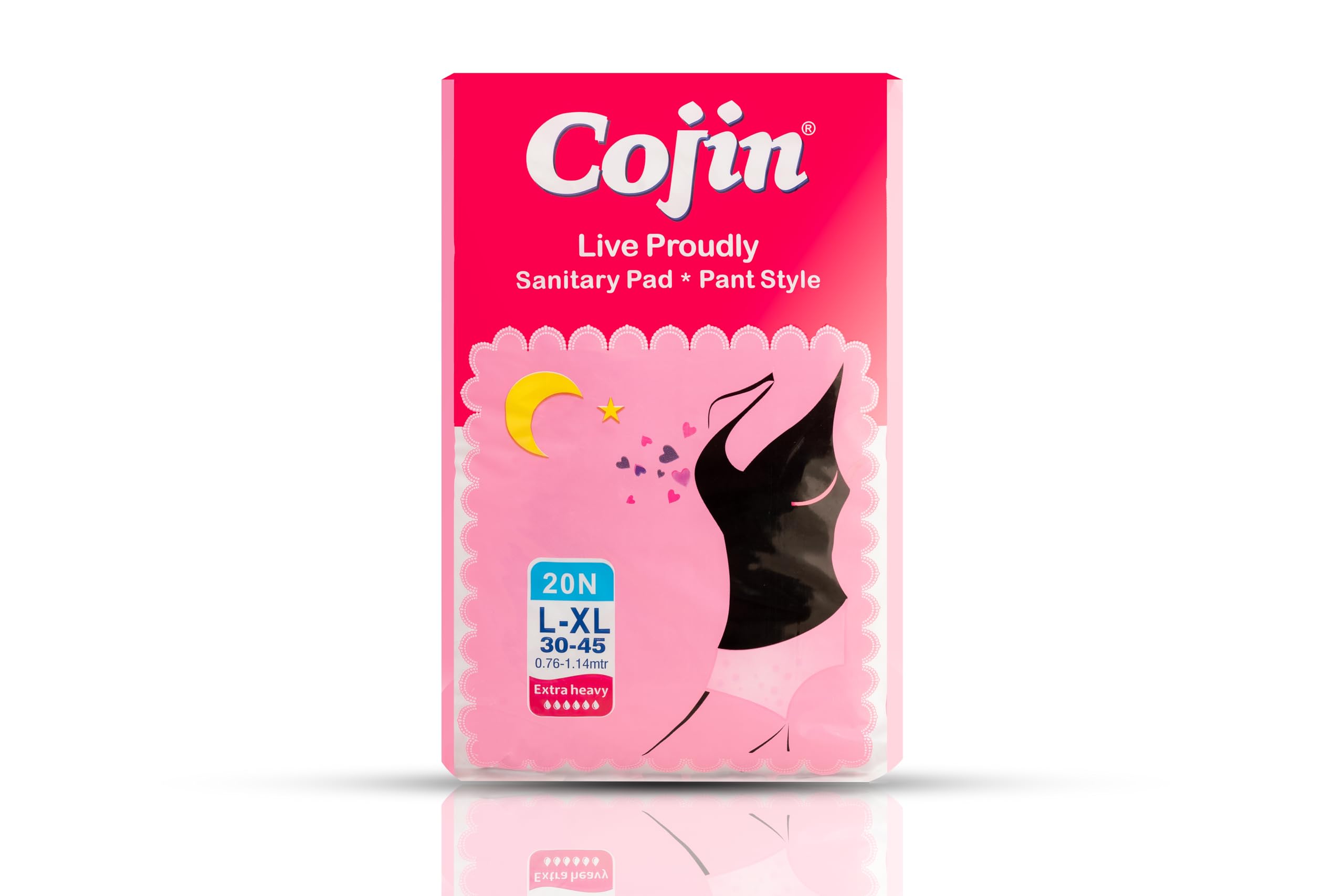 Cojin Overnight Disposable Period Panties For Heavy Flow (L-XL) 20 panties (B0D1NTWF6M) Amazon Price History, Amazon Price Tracker