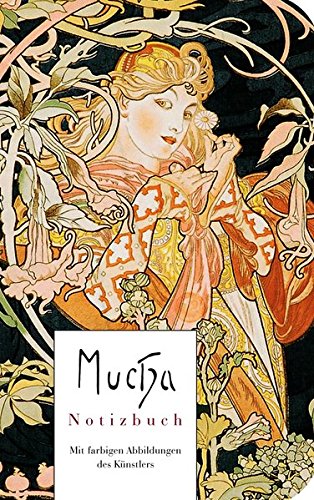 Alfons Mucha - Notizbuch: liniert mit farbigen