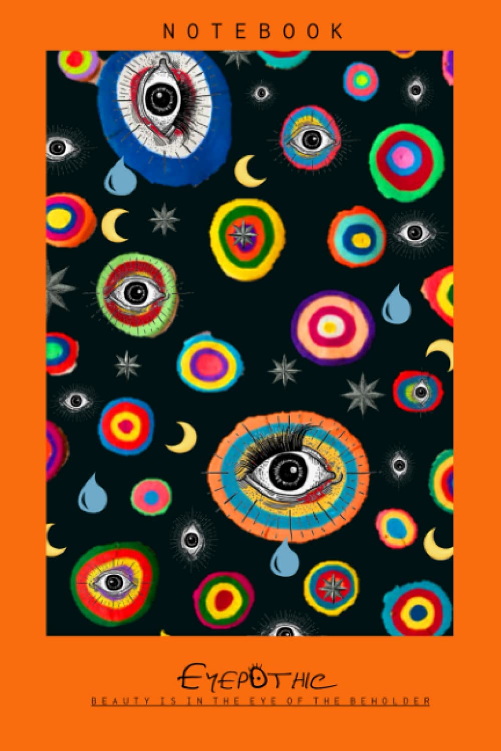 Eyepothic UK Notebook Sketchpad / All seeing Eye / Evil eye design, Workbook / Gift for work colleague women, gift for Men note pad 120 pagee BLANK: ... - All seeing Eye / Evil Eye Notebook series)