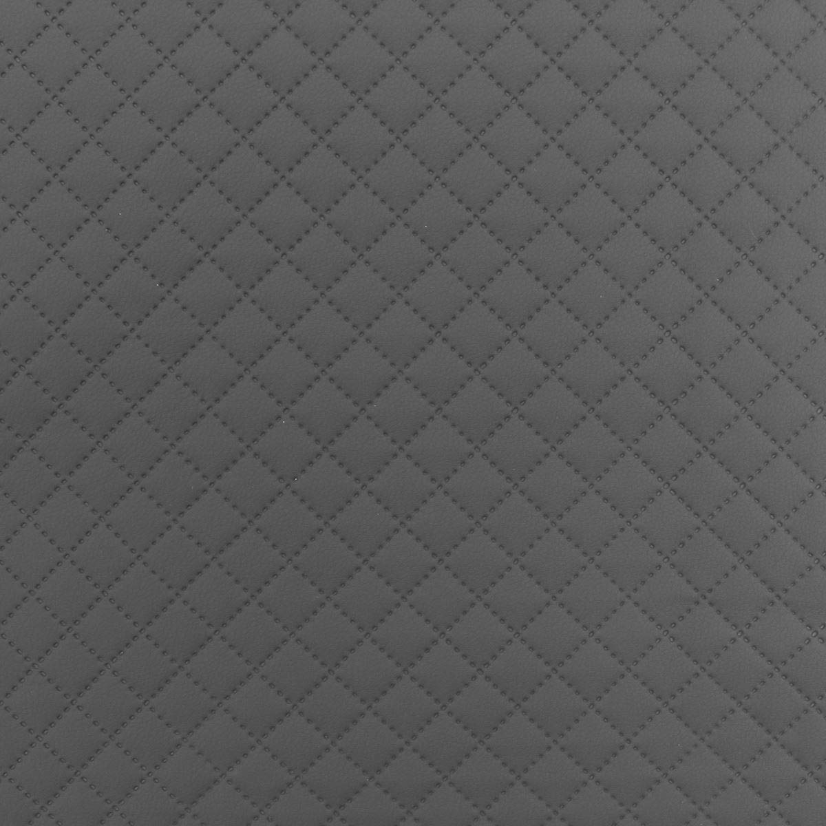Single Diamond - Grey Quilted Faux Leather Diamond Fluted Car Seating Vehicle Upholstery Fabric 140Cm
