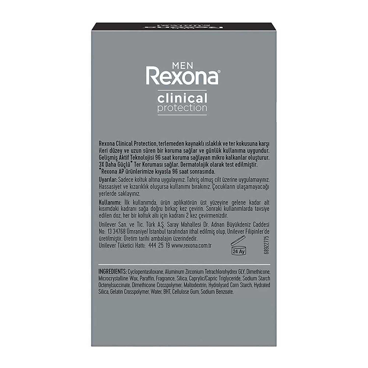 Rexona Clinical Protection Erkek Stick Deodorant Active Fresh Ter Kokusuna Karşı Koruma 45 ML