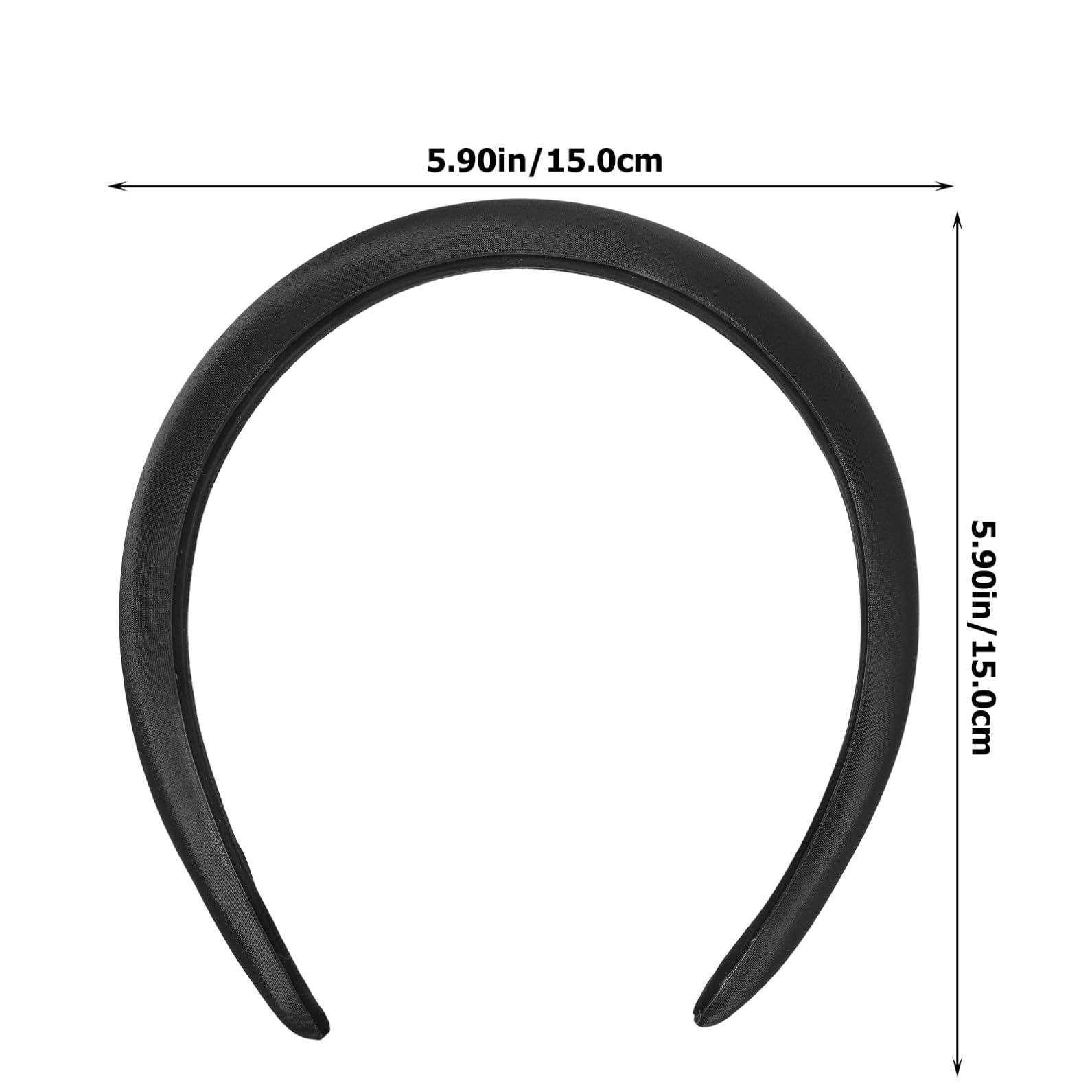 WOONEKY 5 Diademas De Satén Lisas Para Mujer Anchas Antideslizantes Con Relleno De Esponja Accesorio Para El Cabello Para Uso Diario Y Ocasiones Especiales.