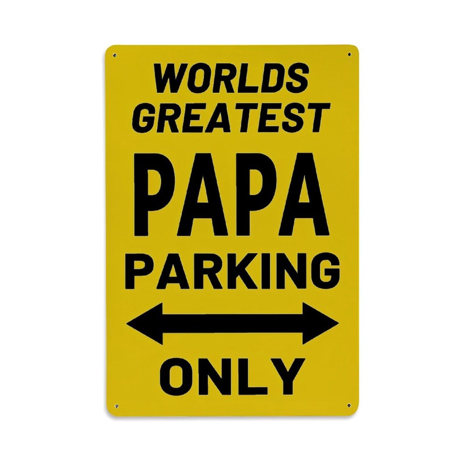 Nestemfo Vintage Worlds Greatest Papa Parking Only Tin Sign Metal Sign, Living Room,Bar, Home, Bedroom Wall Decor,Retro Metal Poster 8X12 Inches