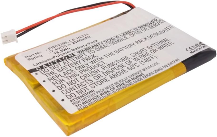 2500mAh HLT71BAT, PL90329, CP-HLT71 Battery Replacement Compatible with Haier HERLT71, HLT71, 805-01-NL Digital Prism ATSC-710, A1710130, TVS3970A LCD TV