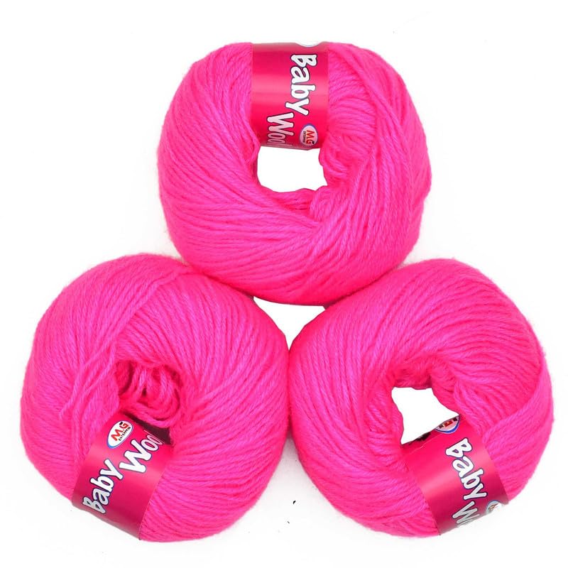 Image of M.G ENTERPRISE 100% Acrylic Wool Rosy 8 Pc Baby Wool 4 ply -YB Art-