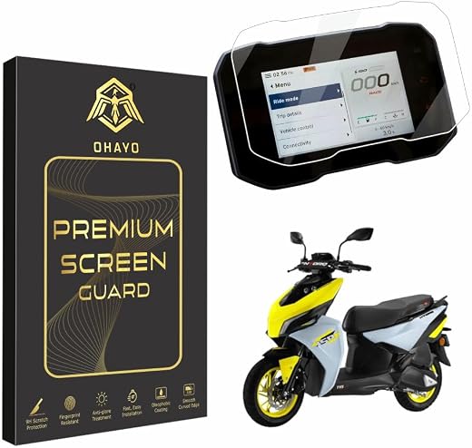 OHAYO 9H Hard Screen Protector for TVS NTORQ 150 2025 TFT Digital Meter Display | Scratch Resistant, HD Clear, Anti Finger...