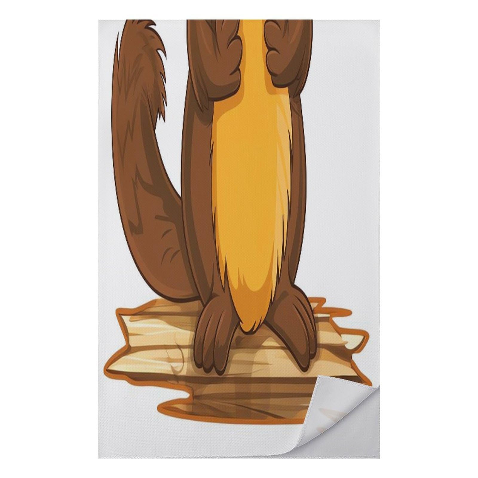 AQRJLPM Cartoon Animated Beaver Quick Dry Towel Cold Fabric Workout Sweat Towels Highly Absorbing Odor-Free Travel Towel for Hot Yoga Tennis Running Exercise Working Out Camping
