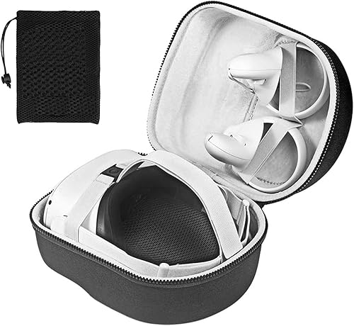 MASiKEN Hard Case for VR Oculus Quest 2 Headset Controllers Carrying Case, Waterproof Portable Quest Case for Travel and Home Storage Official Elite