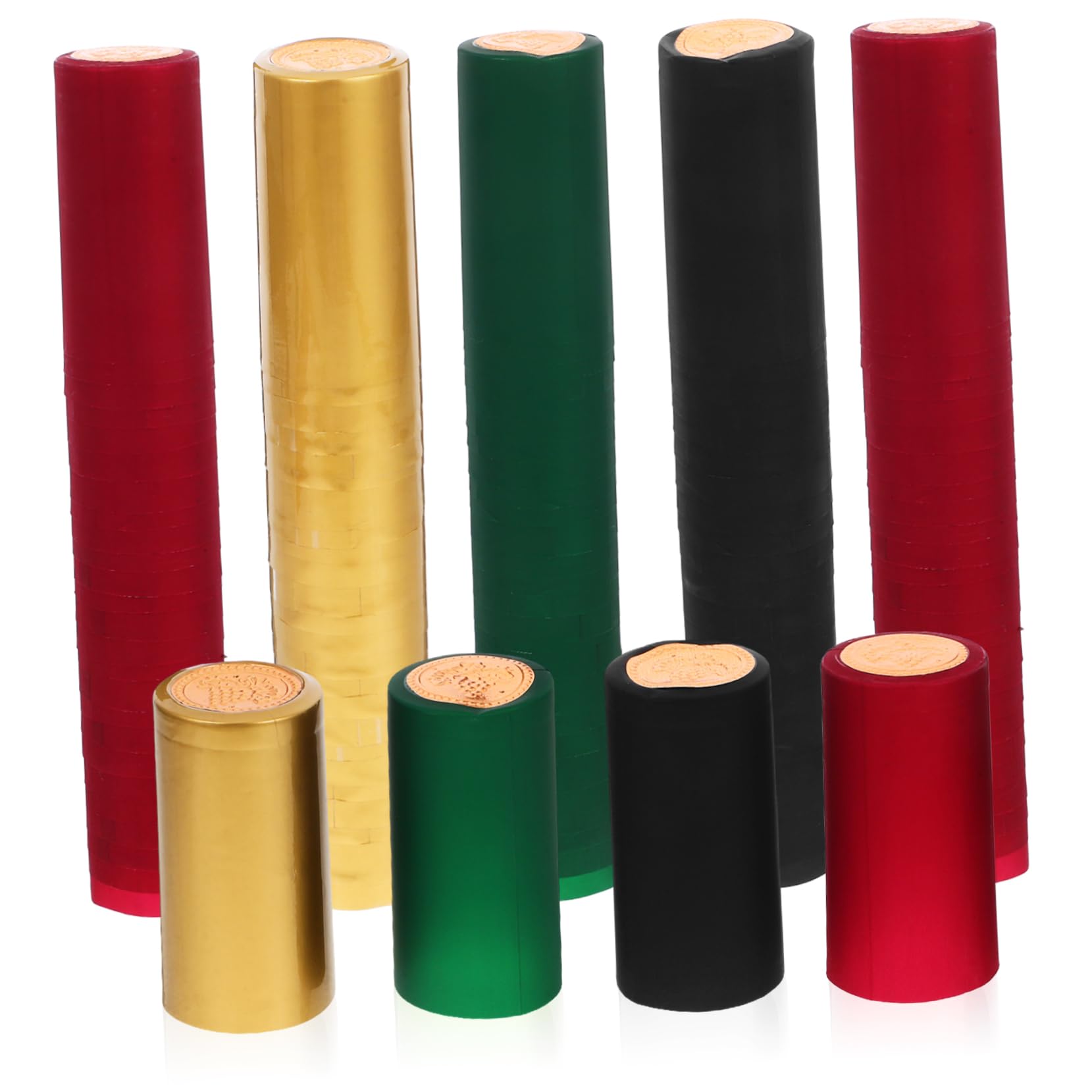 FUNOMOCYA Elegant Red Wine Bottle Cap 200pcs Shrink Wrap Sealing Film for Wine Storage