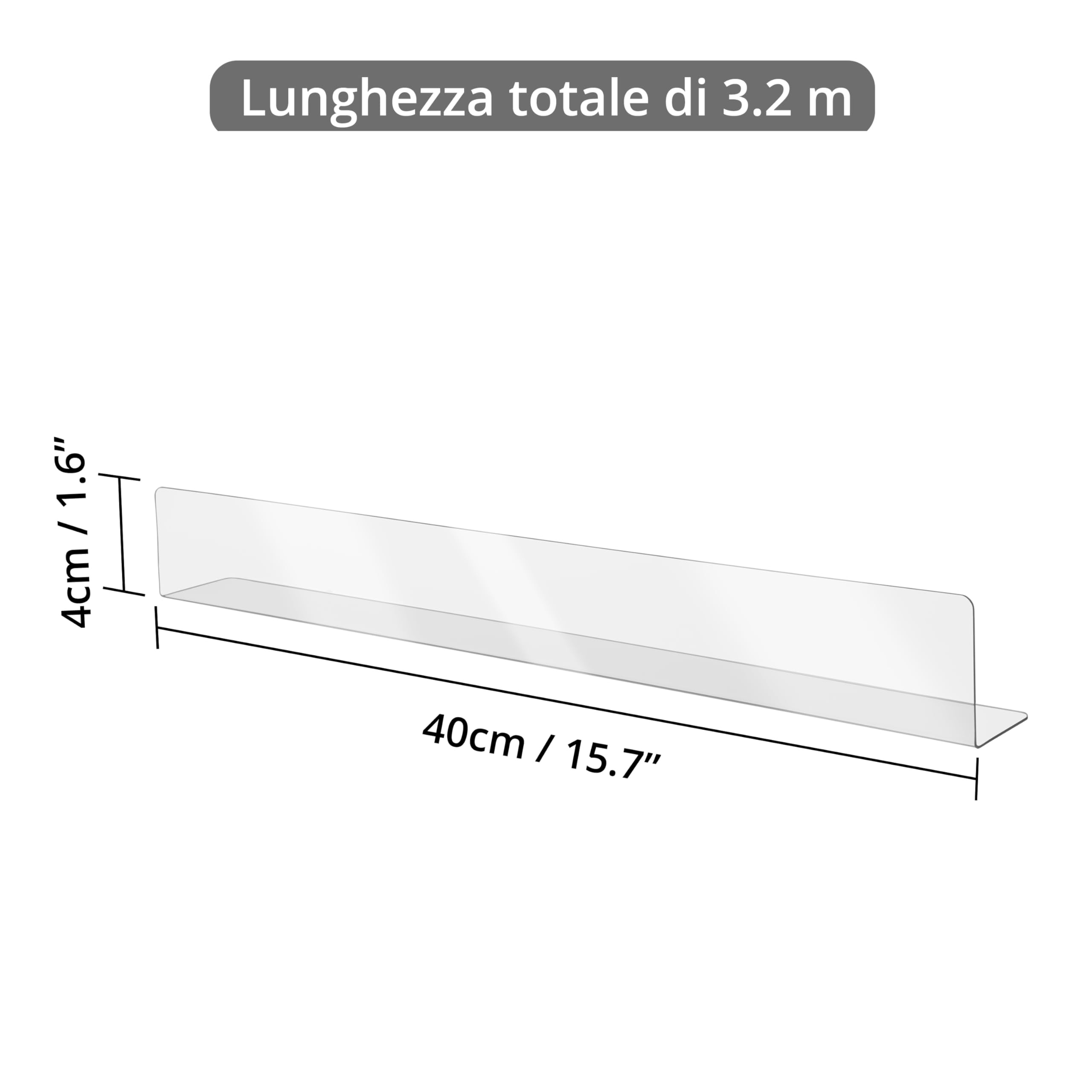 Paracolpi Barriera Letto per Giocattoli [Confezione da 8] - Blocca sotto Divano Trasparenti Adesivi Anche per Letto, Divano, Armadio, Comò, Cucina - Barriera Divano Anti Polvere e Animali