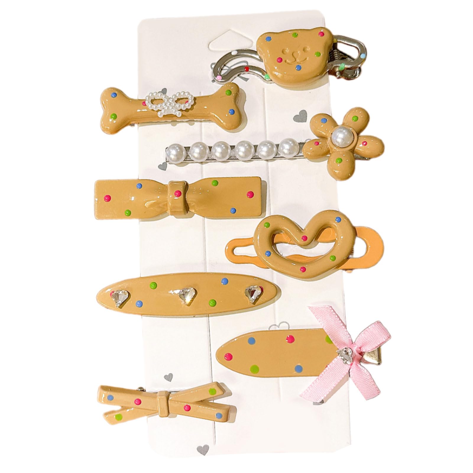 MICFENY 8Pcs Star Shaped Hair Clip Duckbill Barrettes for Women Girls Hairpin Fashion Accessories Party Occasion
