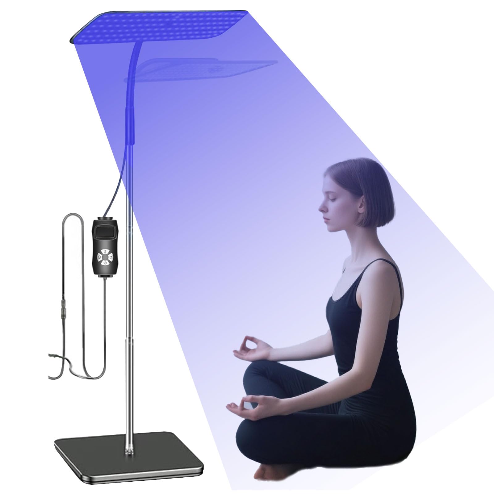 Lampe de bronzage portable 240 LED 660+850 nm visage réglable 3 modes 5 niveaux minuterie