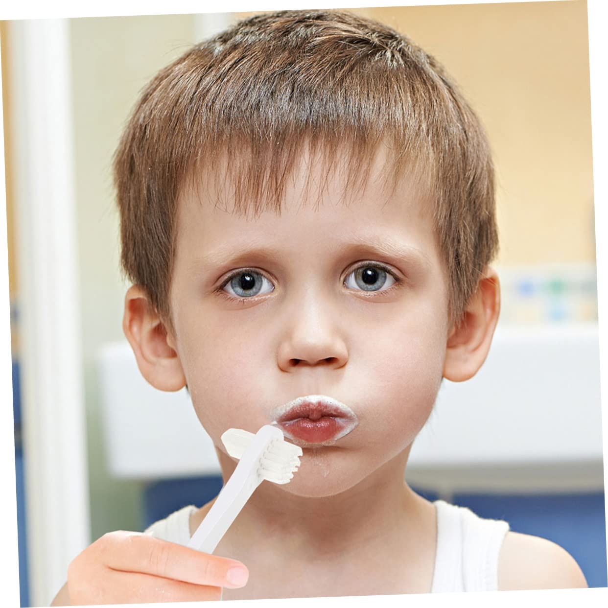 Beavorty Pz finto spazzolino a doppia testa spazzolino a doppia faccia da viaggio portatile per dentiera mini pennello denti finti spazzola per protesi