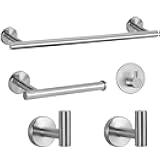 NearMoon Bathroom Hardware Set SUS 304 Thicken Stainless Steel-Towel Bar Set Include 16
