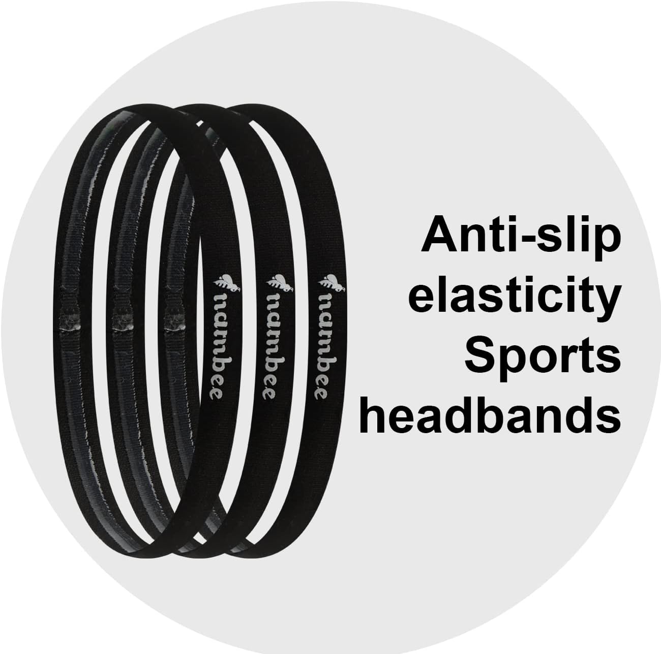 Elastic Thin Sports Headbands Unisex ,Silicone Grip Hairband Mini Sweat Band 6 Pack : Sports & Outdoors