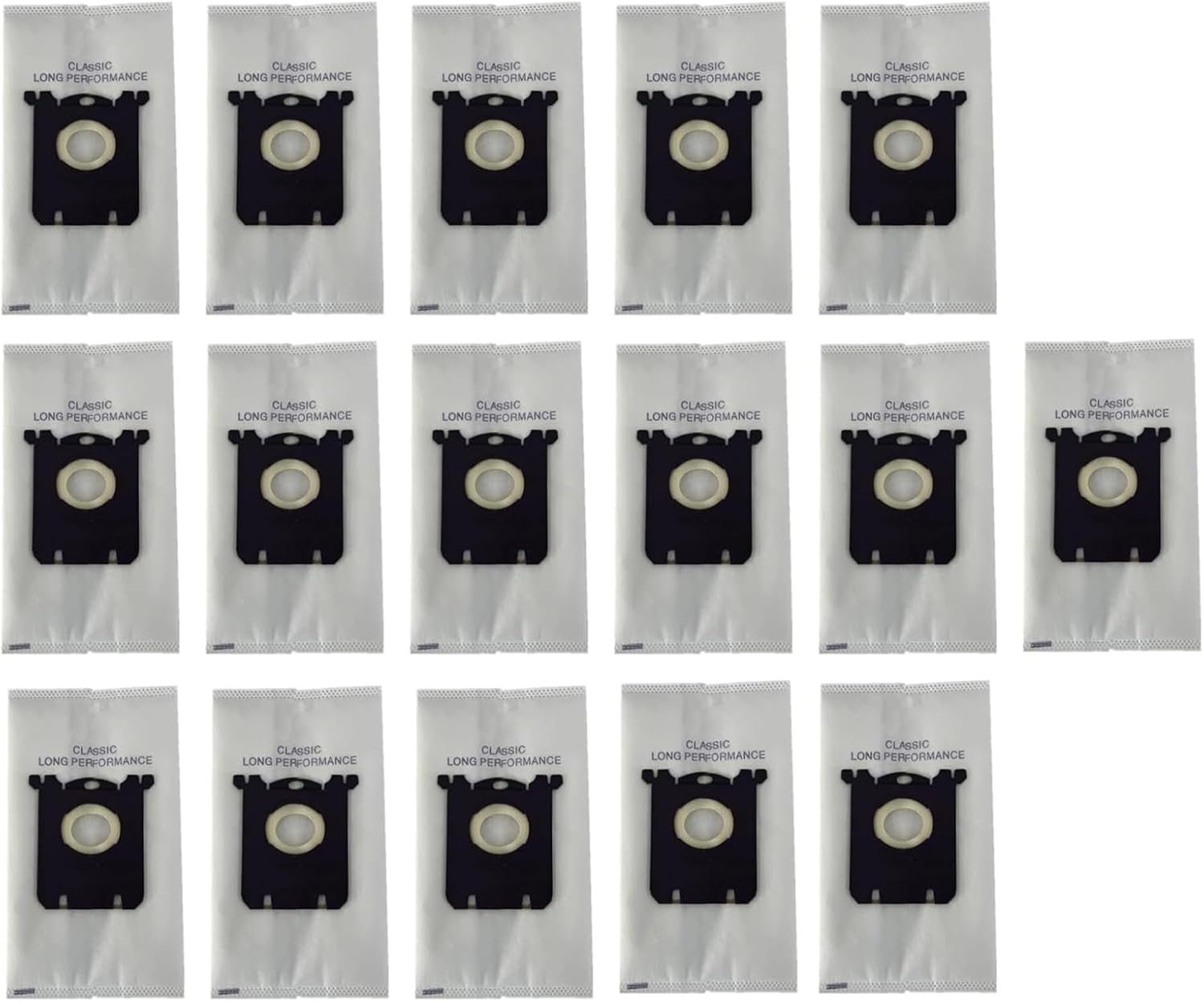 16 Pack Type EL200F S-bag Classic Vacuum Cleaner Bags Compatible with Electrolux Canister Models EL6985, EL6988, EL6989 and EL70201