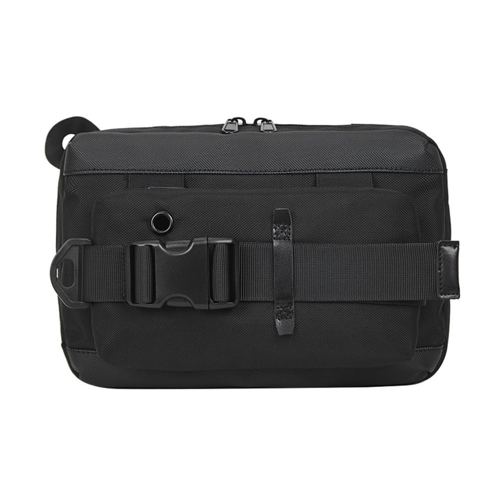 MiOYOOW Borsa a Tracolla Tattica, Marsupio Molle Militare con Corda Appesa e Foro, Pacco Petto Sport Outdoor, Zaino Tattico Regolabile per Escursionismo, Campeggio, Pesca