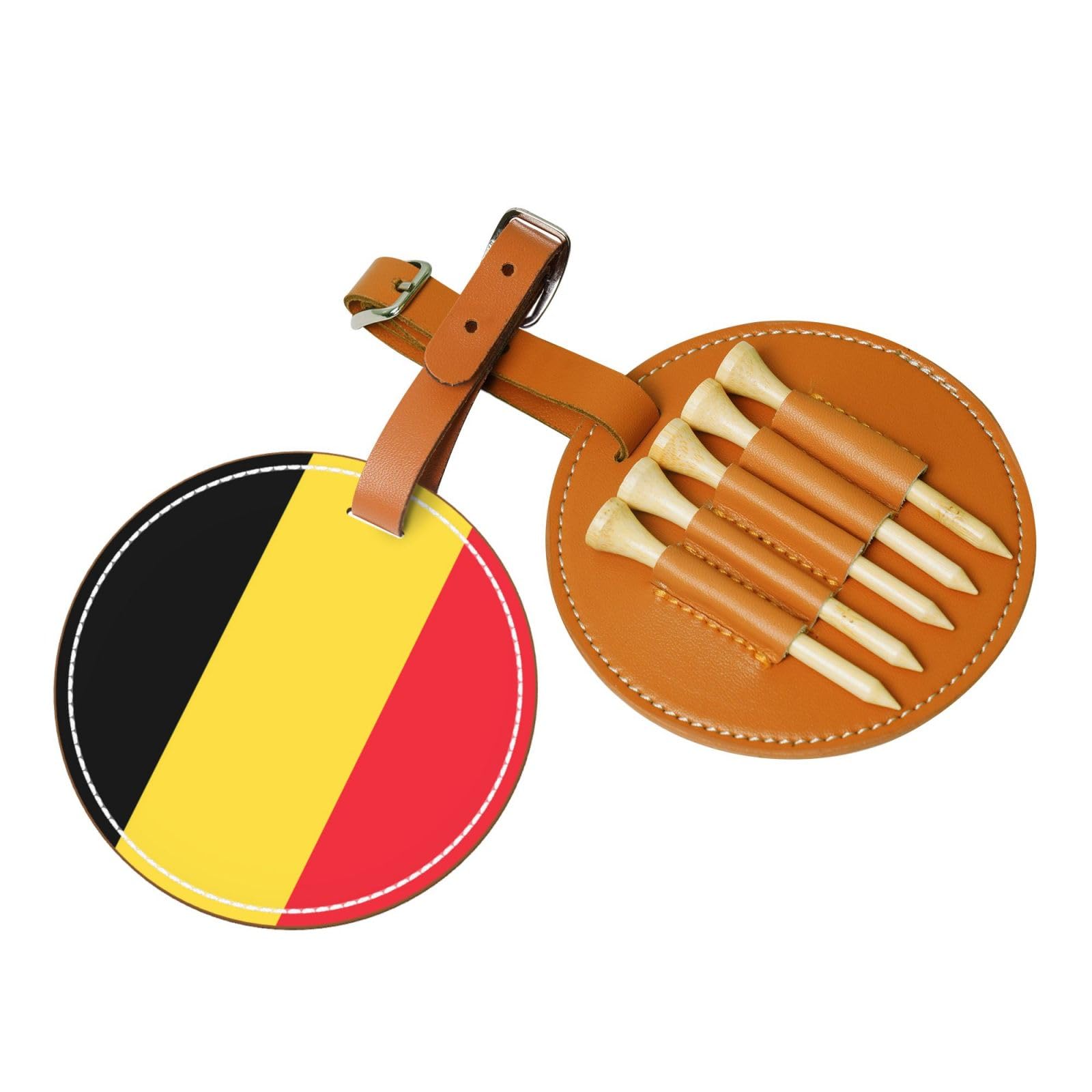 WXXWXD Flag of Belgium Printed Golf Tee Storage Bag - Portable Storage, Easily Organize Tees