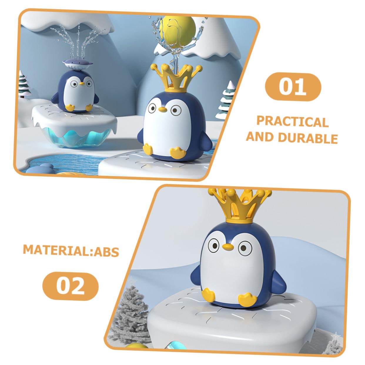 Juguete de Baño Pingüino Rociado de Agua 1 Juego Abs
