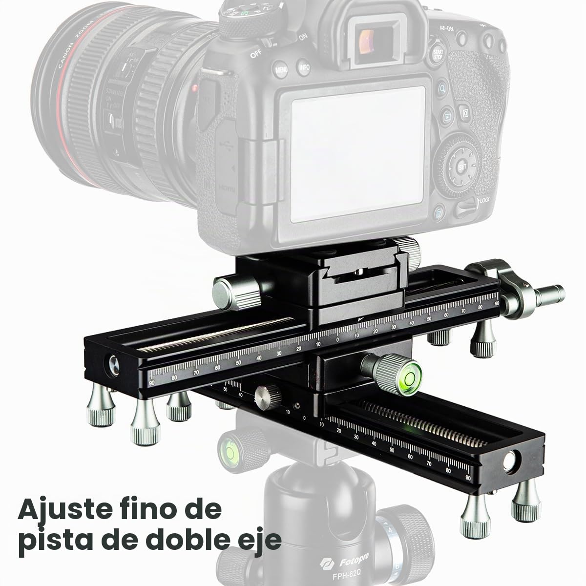 Fotopro Deslizador de Riel de Enfoque Macro para fotografía Macro de Primeros Planos con Placa de liberación rápida de aleación de Aluminio Universal Camera Slider for DSLR Camera Camcorder