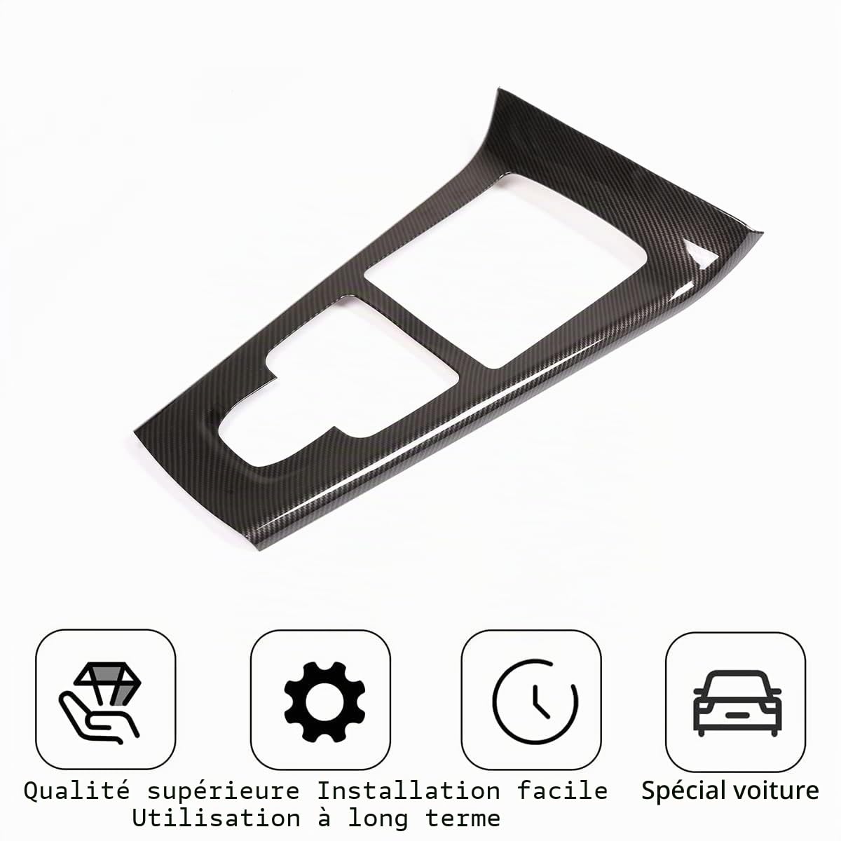Cadre de protection de console centrale de voiture en ABS style fibre de carbone Garniture pour Benz Classe A W177 2019 Accessoires