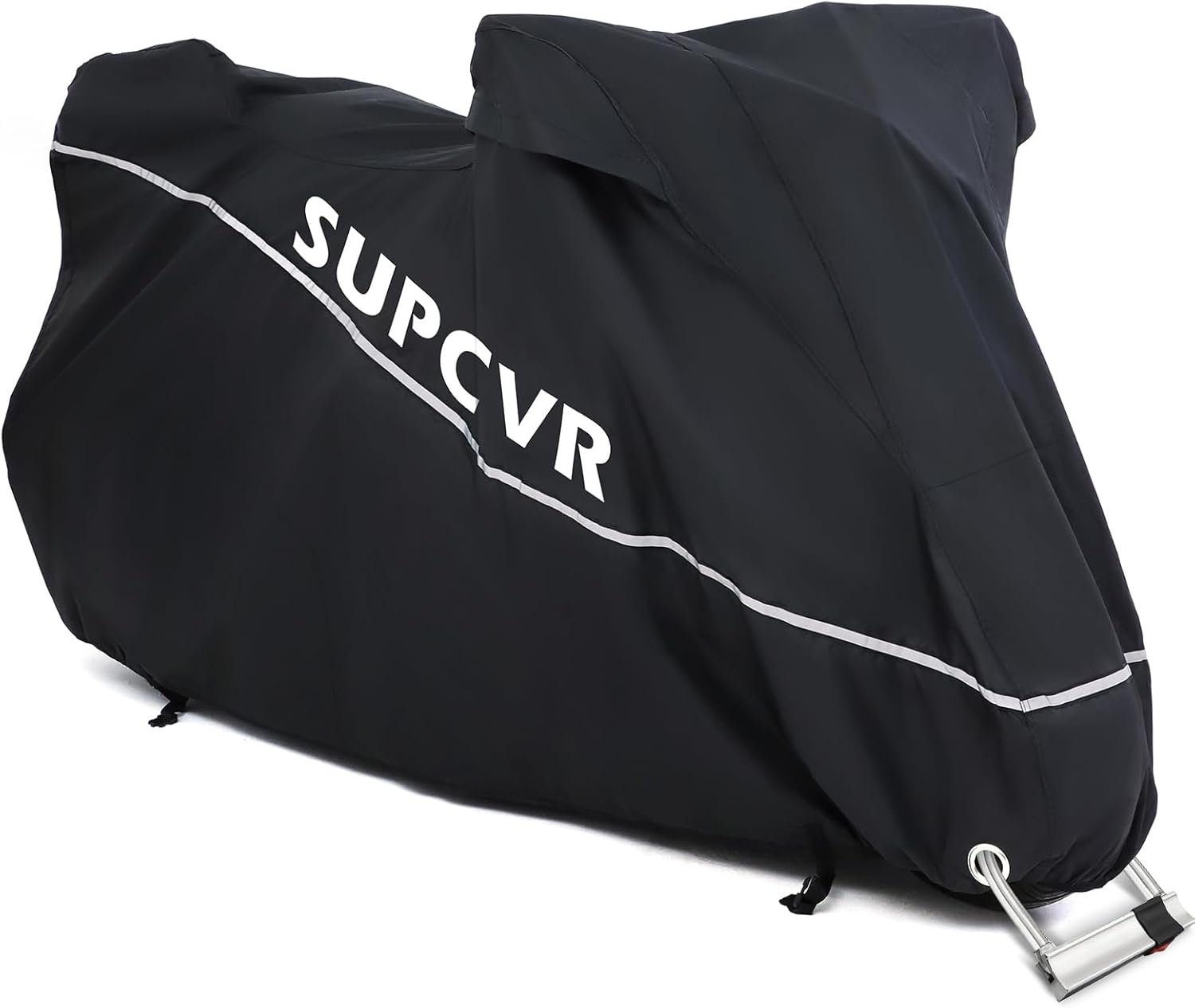 Motorcycle Cover Heavy Duty & Durable,All-Season Waterproof,UV-Proof,Windproof,Anti-Theft with Reflective Strips,Fits Harley Davidson,Honda,KTM,BMW,V-Strom,Suitable for Motorcycles Up to 96.5" 96.5“Lx41"Wx50"H