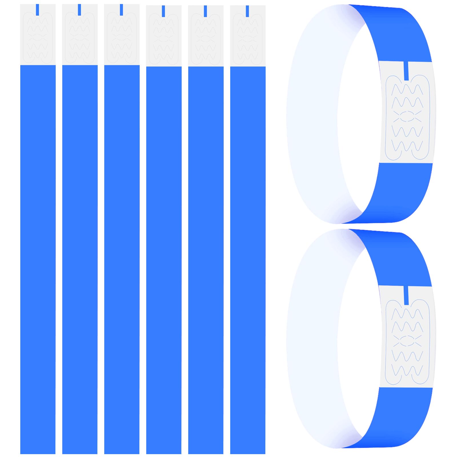 100 Pcs ID Wristband for Adults Kids, Waterproof Anti-Rip Wristband 3/4 inch with Adhesive Closure, Event Bracelets Party Wrist Band, Personalised Event Wristbands for Club Festival Waterparks