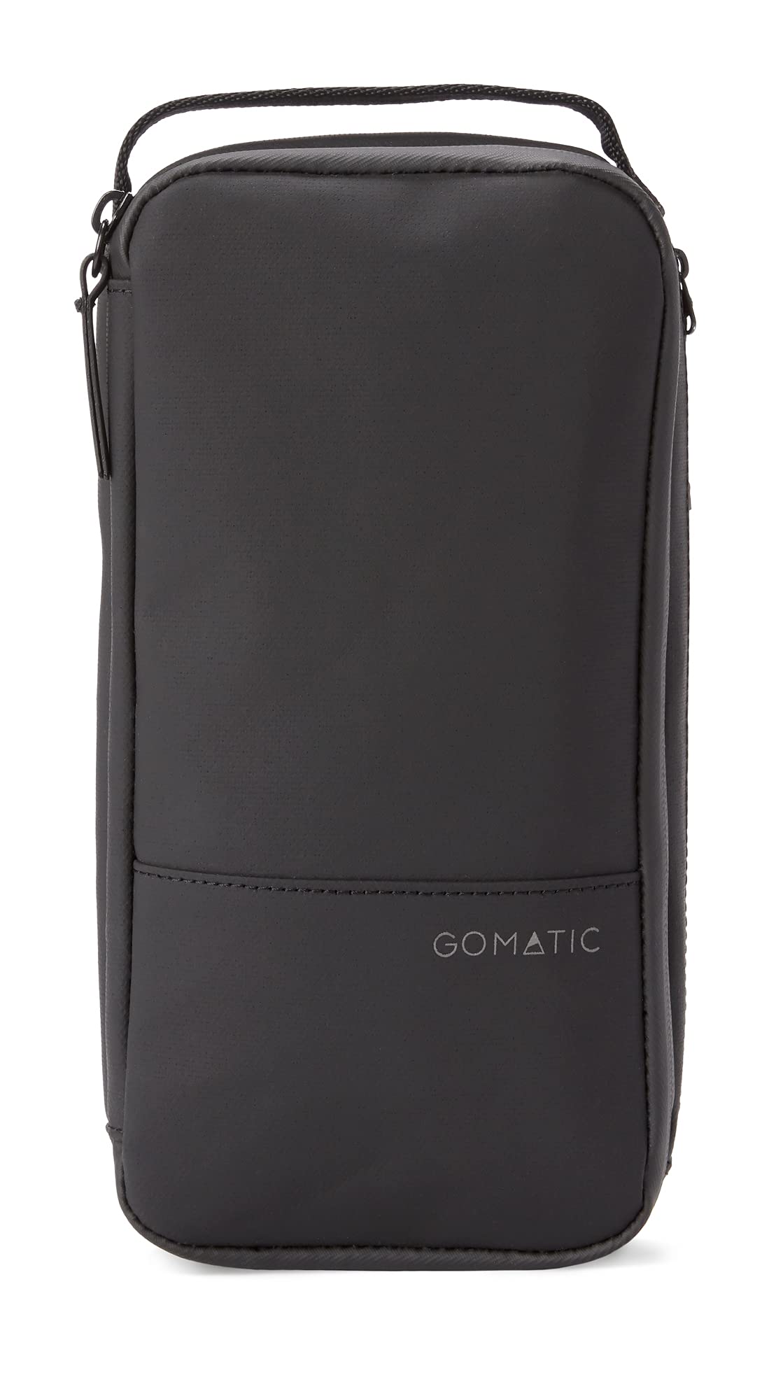 Gomatic Neceser de Aseo Pequeño – Bolsa Impermeable Compacta para Maquillaje o Afeitado – Perfil Delgado, Asa Colgante – Ideal para Viaje, Gimnasio & Uso Diario – Negra