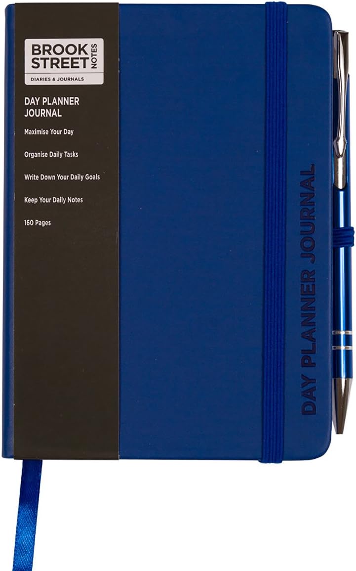 Day Planner Notebook - Hardback A6 (Deep Blue)