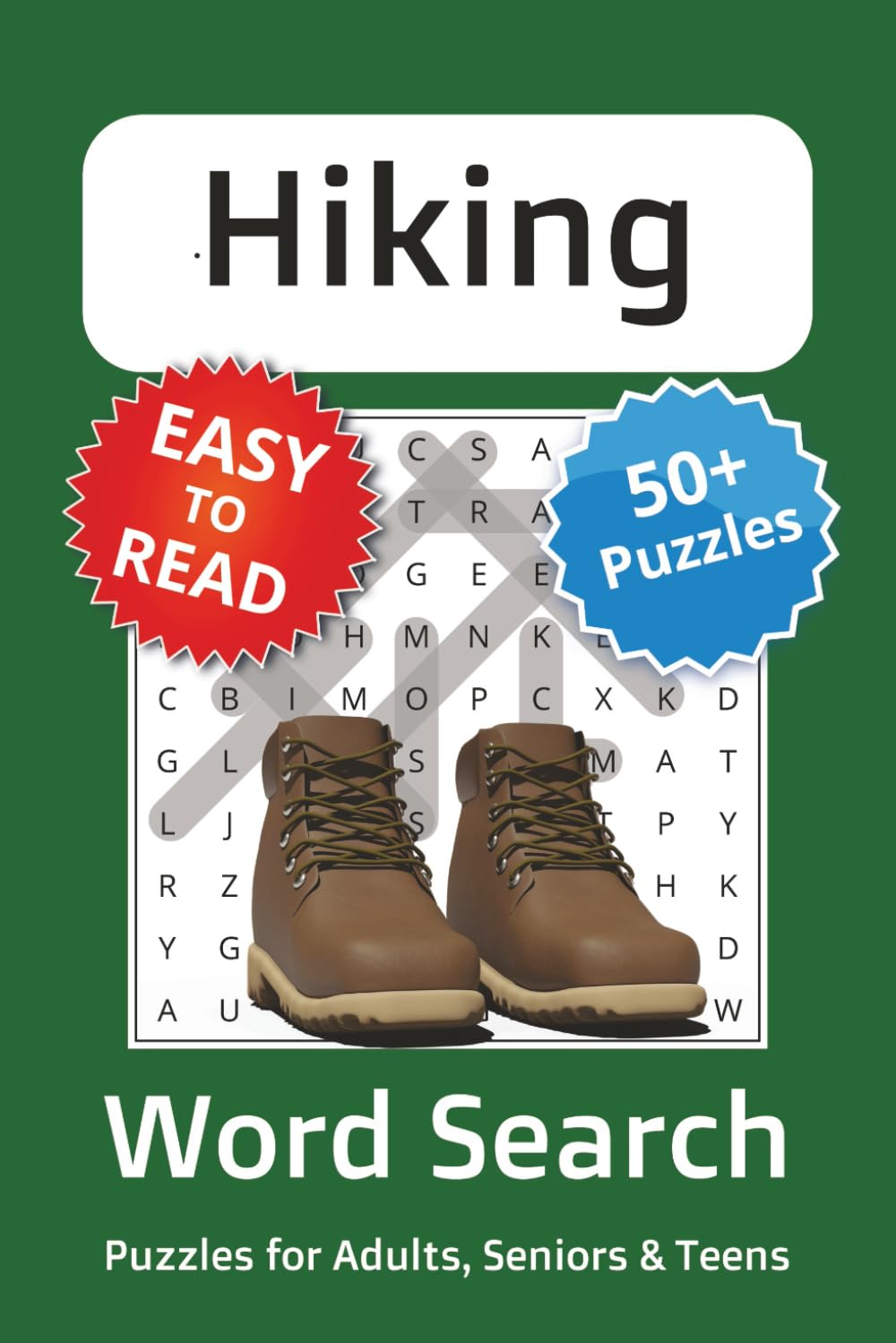 Hiking Word Search Puzzle Book: Word Searches with Easy to Read Print about Hiking | 6x9 inches, 110 pages | 50+ Puzzles