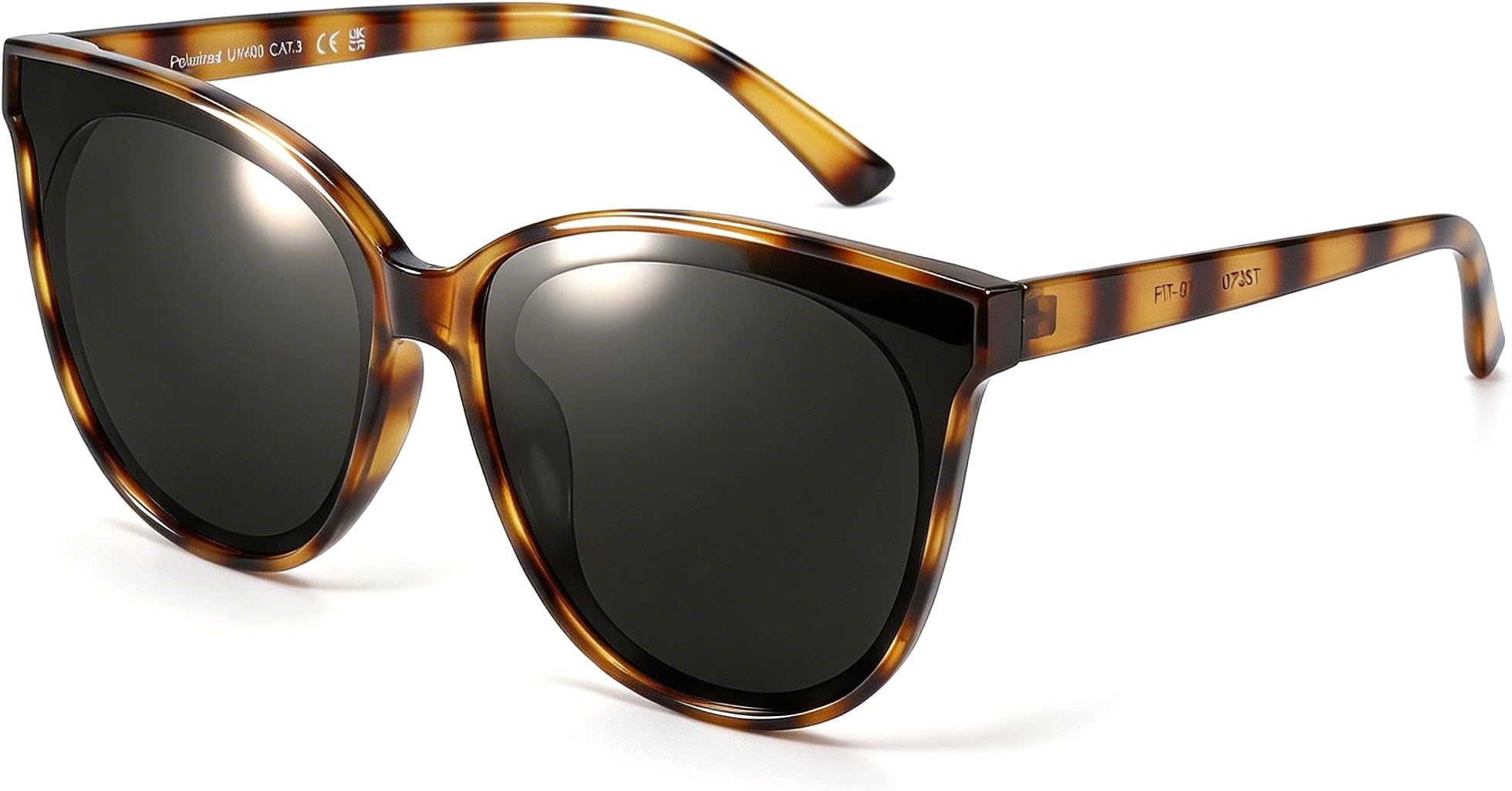 LVIOE Polarized Sunglasses for Women UV400 Protection Oversized Cat Eye Frame Retro Sunglasses for Driving Fishing Outdoor