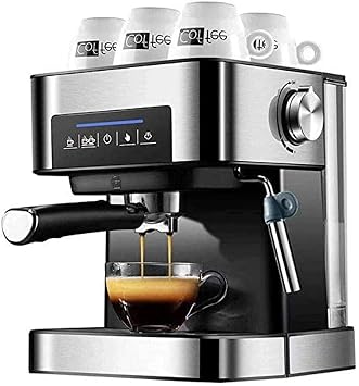 20Bar Espresso Machine, Stainless Steel Compact Maker with Milk Frother Wand, Professional Coffee for, Cappuccino and Latte