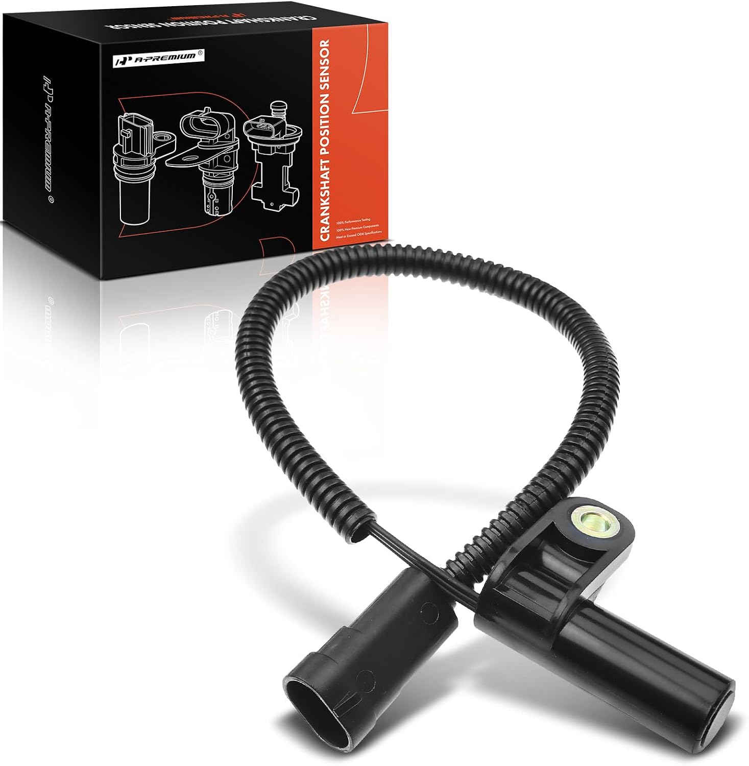 A-Premium Engine Crankshaft Position Sensor Compatible with Jeep Grand Cherokee 1993-1996, Wrangler 1993-1995, L6 4.0L, Replace# 56026884