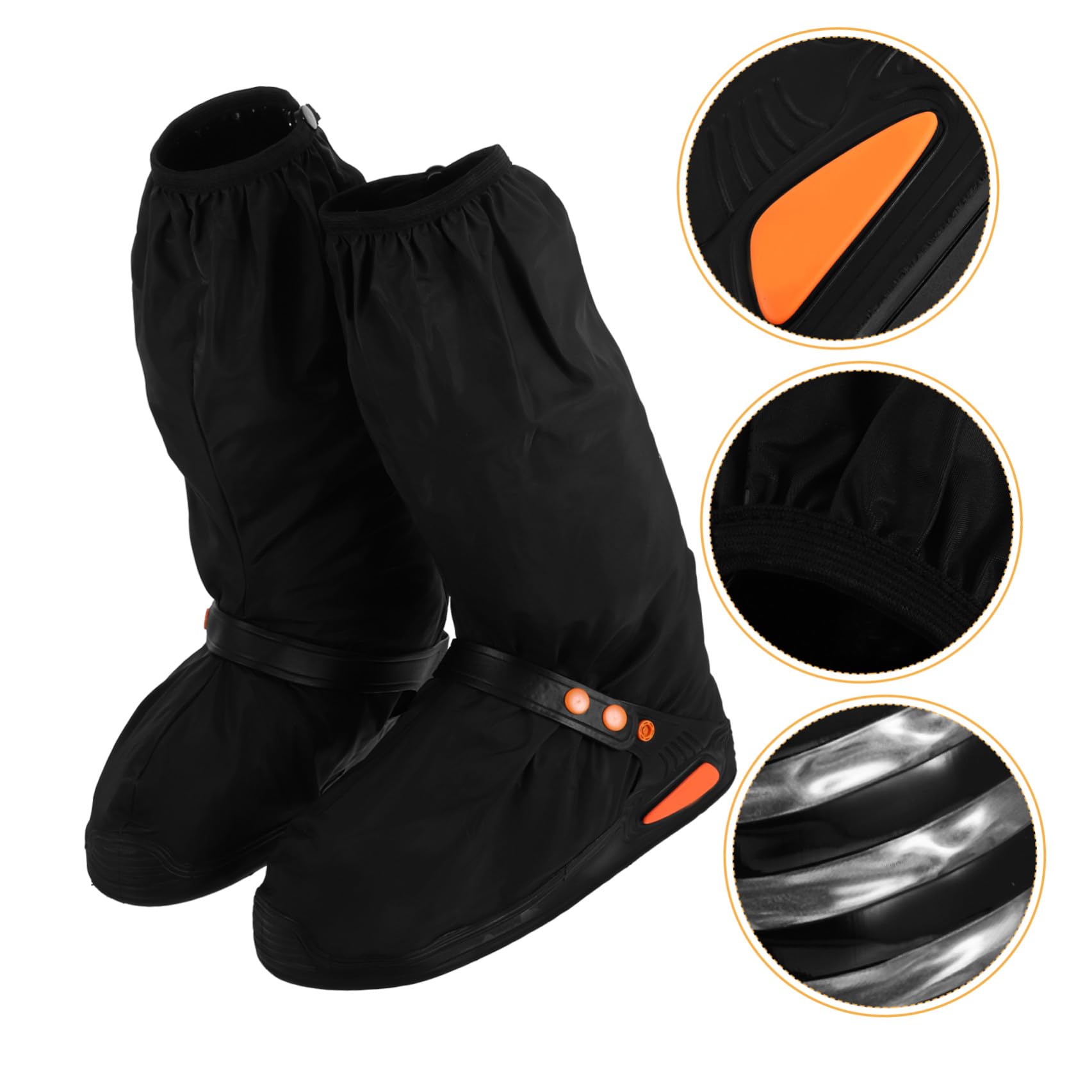 Copriscarpe Impermeabili Riutilizzabili in PVC con Suola Antiscivolo Copriscarpe a Tubo per Moto Ciclismo e attività Outdoor Protezione Resistente e Leggera per Uomo e Donna