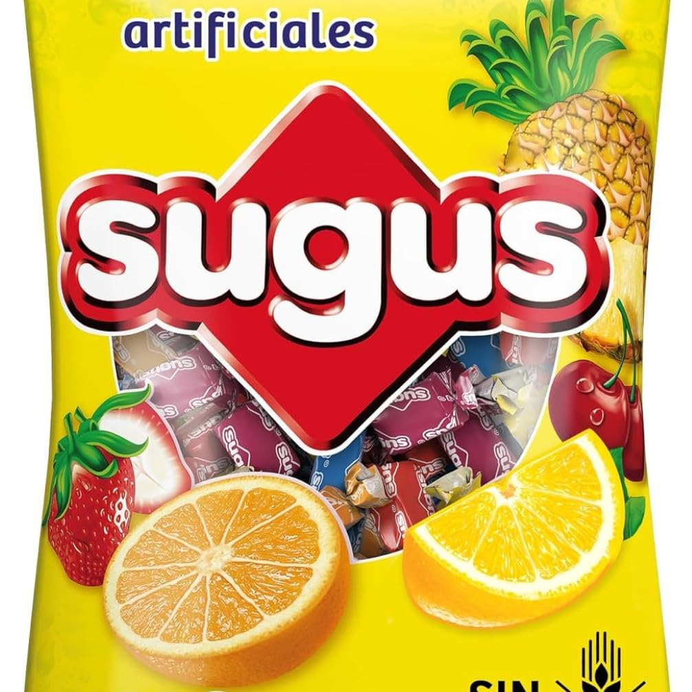 Sugus Caramelo Masticable a Base de Zumo de Frutas, Caramelos Blandos (1kg)