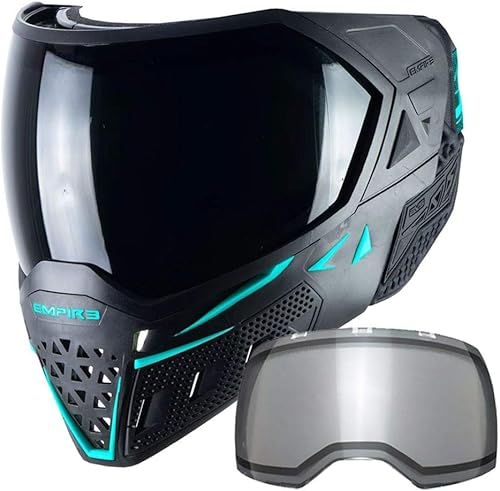Empire EVS - Máscara térmica para paintball color negro y aguamarina