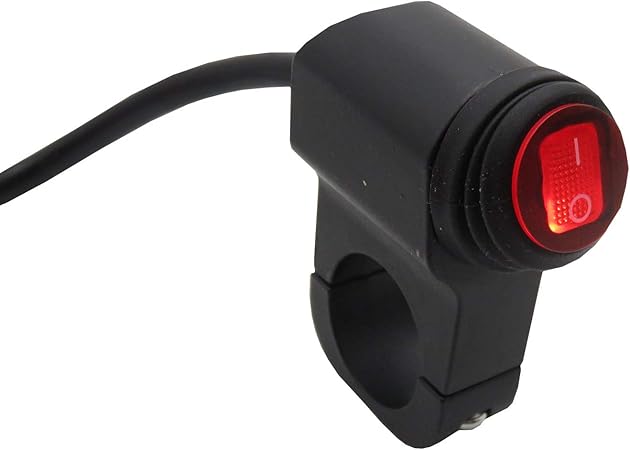 Amazon モーターヘッド バイク 防水スイッチ On Off スイッチ アルミホルダー 作動ランプ付き 取付径22ｍｍ バイク電装用スイッチ 車 バイク