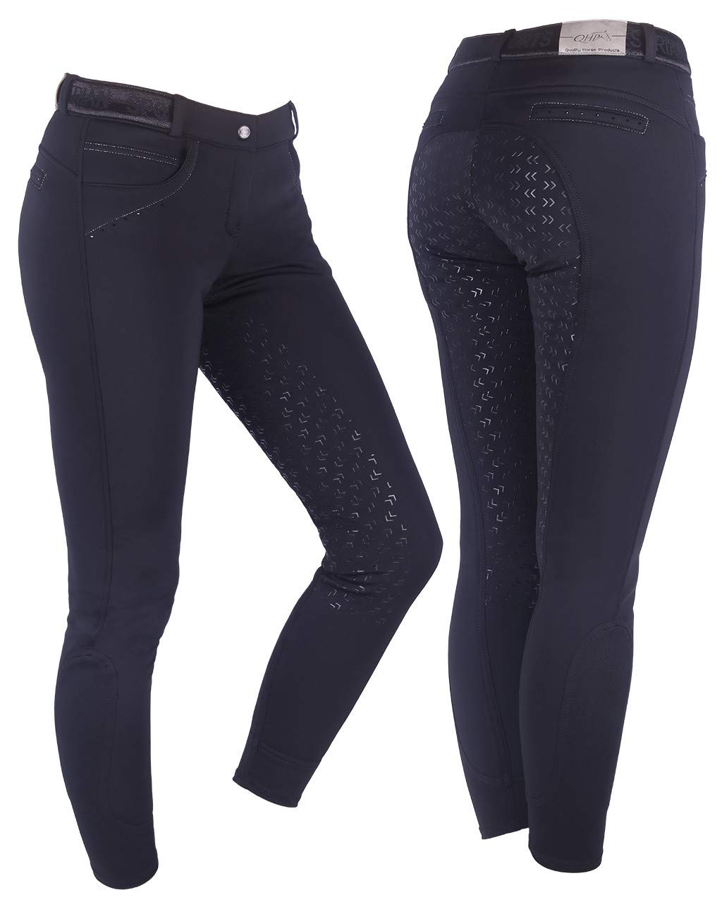 Pantalon d'équitation softshell QHP Alexa chaud taille 38