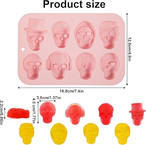 Miniatura 2 de 2 moldes para dulces de Halloween, molde de silicona para dulces de chocolate de Halloween, molde de silicona para calavera, moldes para hornear,