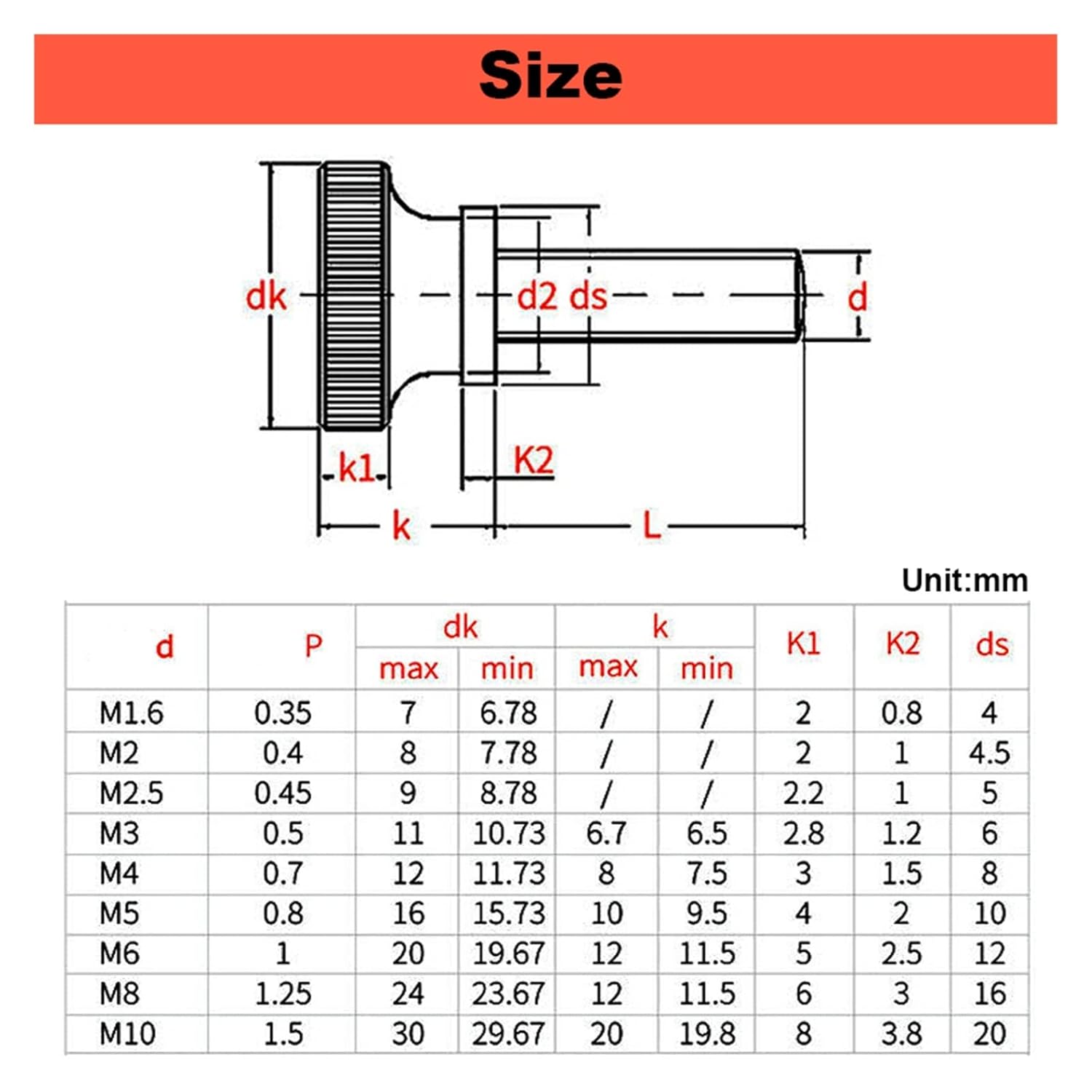 304 ステンレススチール サムカーテンウォール ガラスロック ネジ ハンドローレット ステップ ハイヘッド 手締め 調整ネジ GB