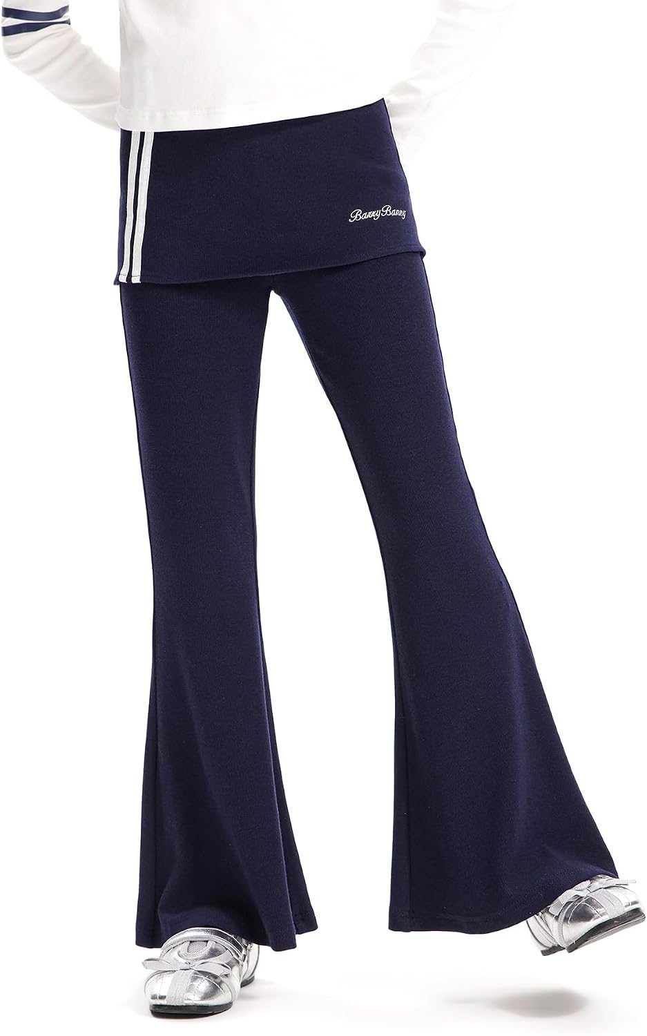 Girls Athletic Leggings Athletic Sweatpants with Pockets Flare Leggings for Girls School Uniform Pants Size 6-16Years