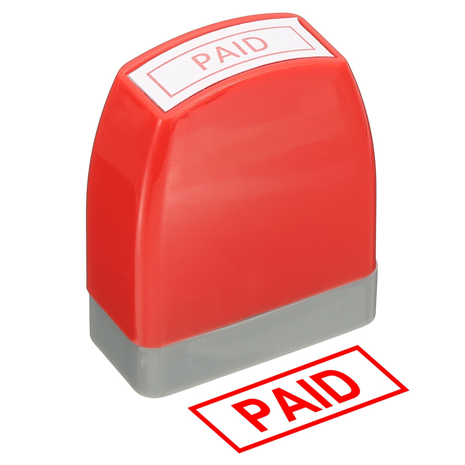 PATIKIL Paid Notice Stamp Self Inking, Red Ink Office Pre Inked Message Stamp for Business, Red — image 1