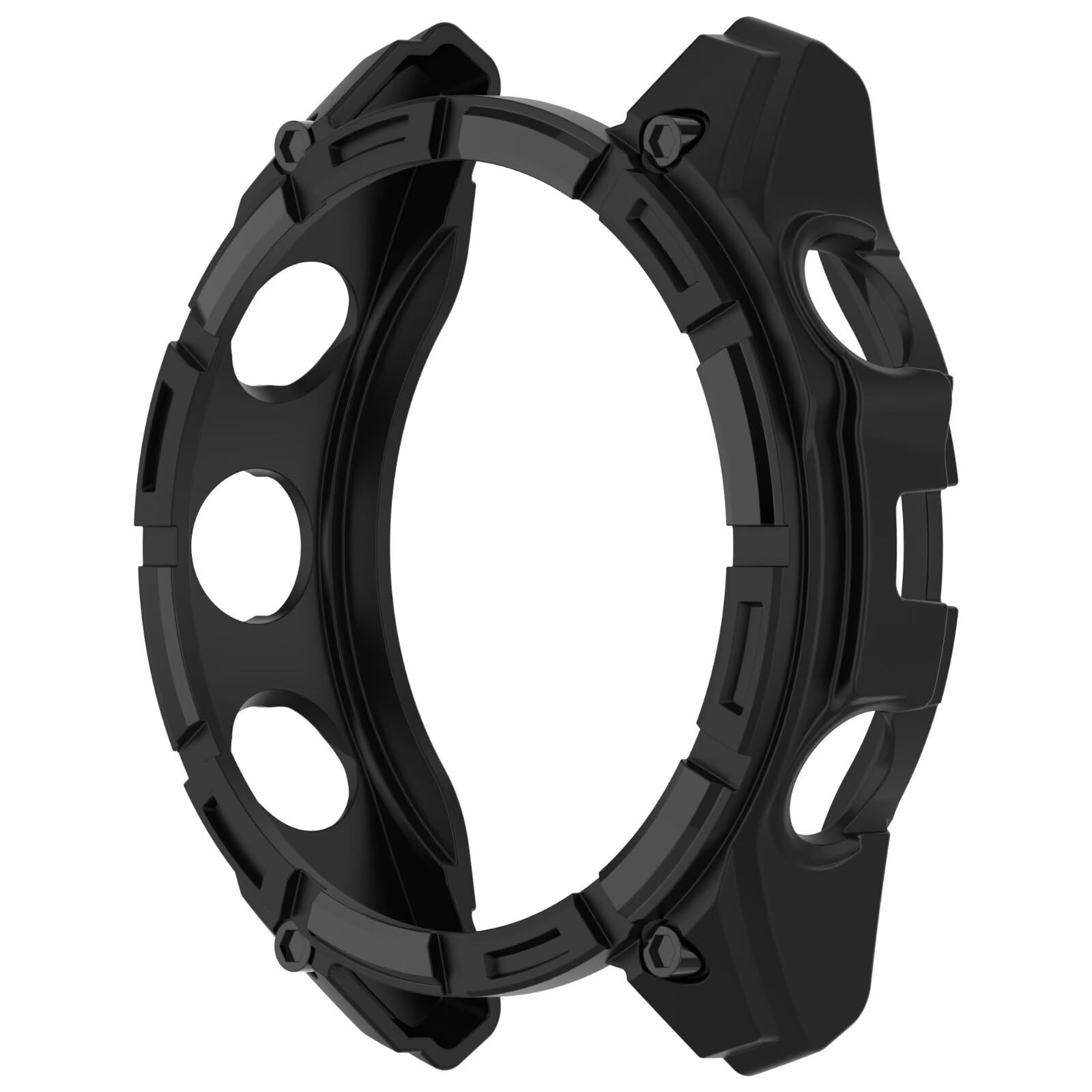 FTRONGRT Etui kompatybilne z Garmin Fenix 8 Solar 51 mm, miękkie TPU, odporne na zarysowania etui ochronne do zegarka Garmin Fenix 8 Solar 51 mm, czarne