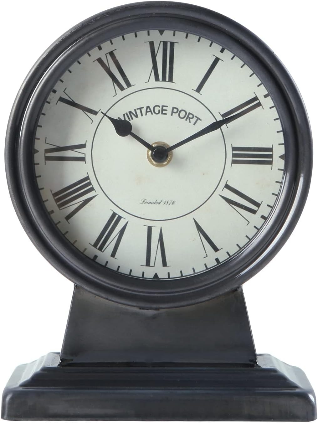 NIKKY HOME Vintage Mantle Clock, Silent Non-Ticking Battery Operated Table Desk Shelf Clock for Living Room Decor